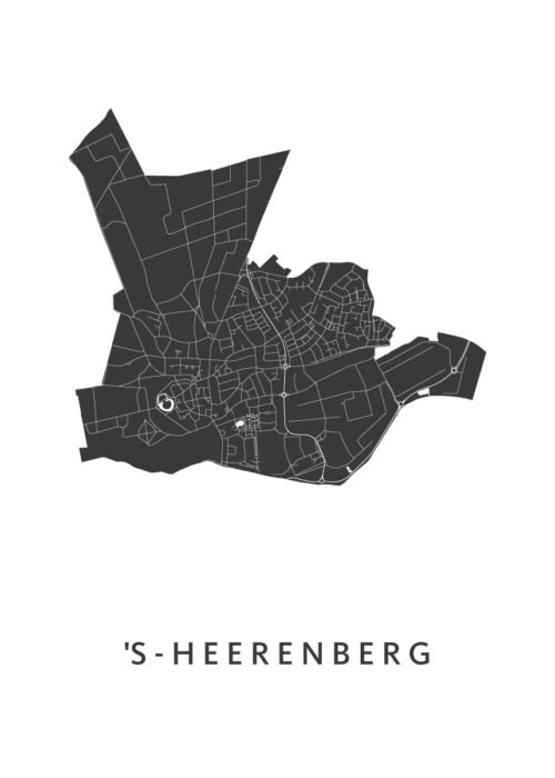 's-Heerenberg Kaart Poster
