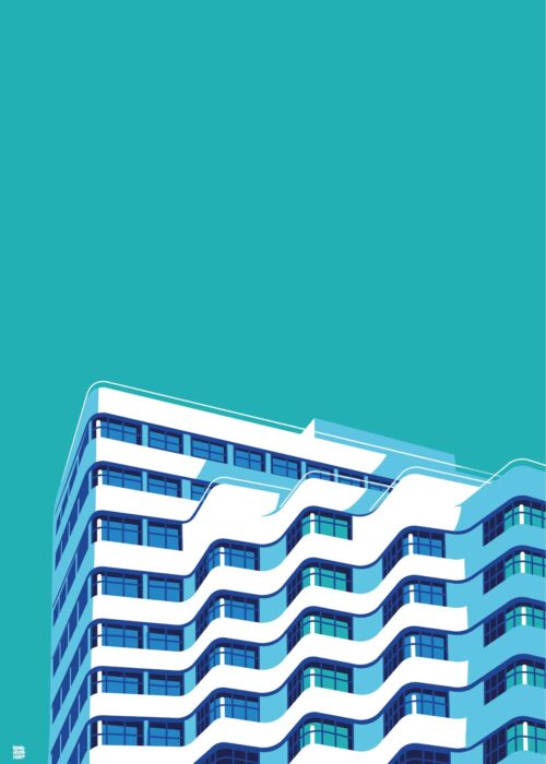 Berlijn - Shell House — Stadsgezicht Print