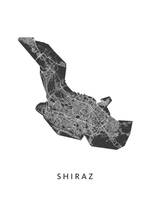 Shiraz Stadskaart Poster Kopen