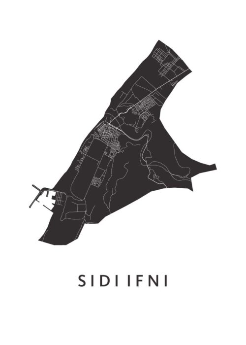 Sidi Ifni Stadskaart Poster Kopen