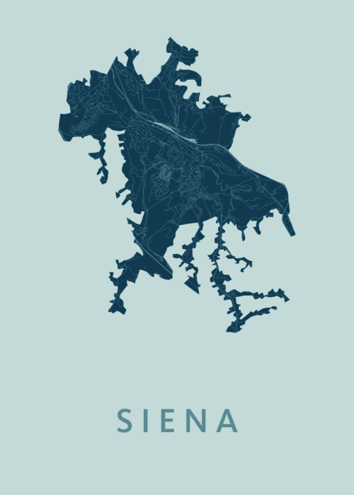 Siena Stadskaart poster Mint