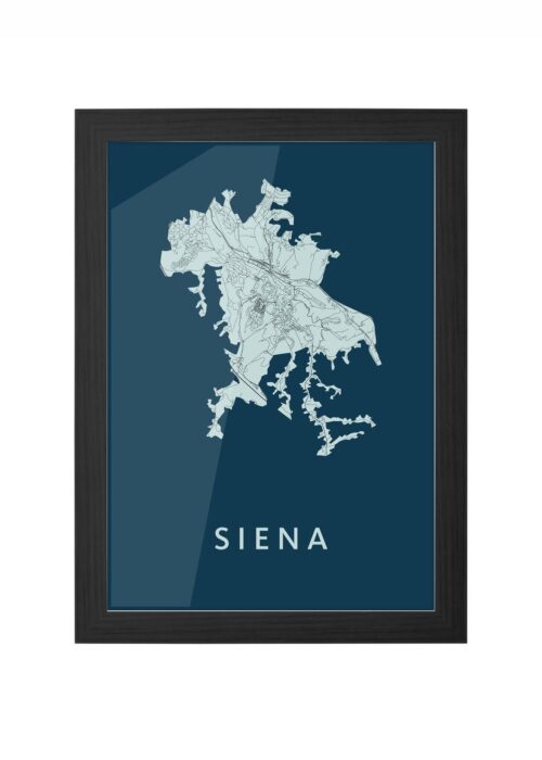 Siena Navy Ingelijst in Zwart lijst Kopen | Kunst in Kaart