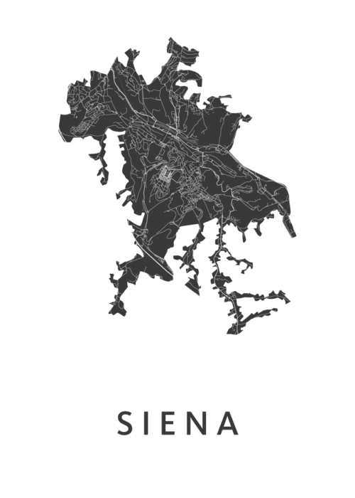 Siena Stadskaart poster White