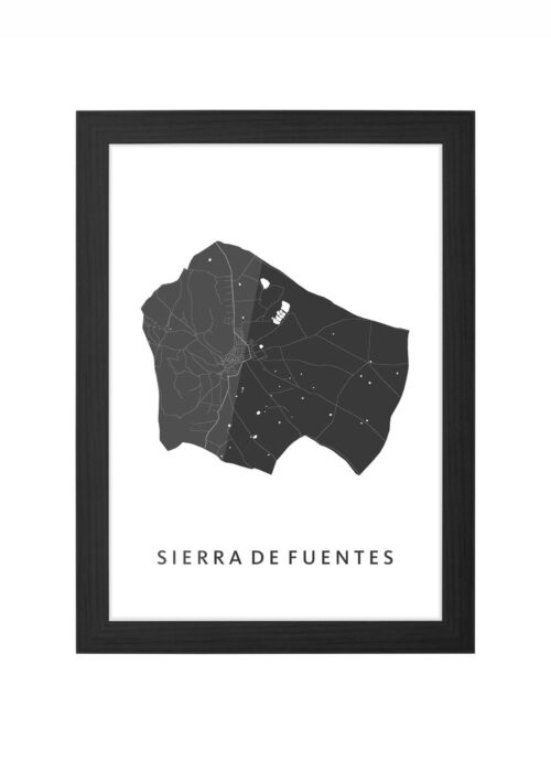 Sierra de Fuentes Ingelijst in Zwart lijst Kopen | Kunst in Kaart