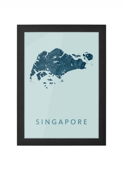 Singapore Mint Ingelijst in Zwart lijst Kopen | Kunst in Kaart