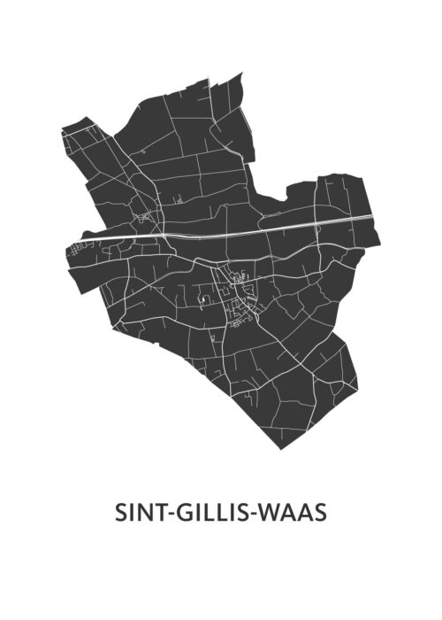 Sint-Gillis-Waas Stadskaart Poster Kopen
