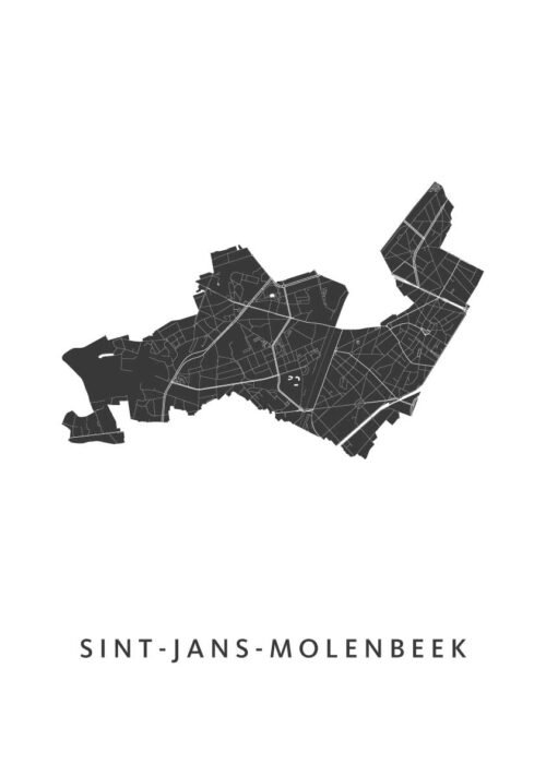 Sint-Jans-Molenbeek Kaart Poster