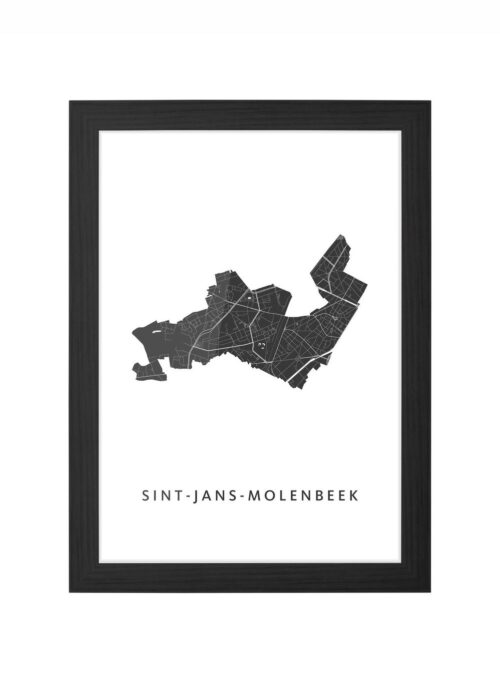 Sint-Jans-Molenbeek Ingelijst in Zwart lijst Kopen | Kunst in Kaart