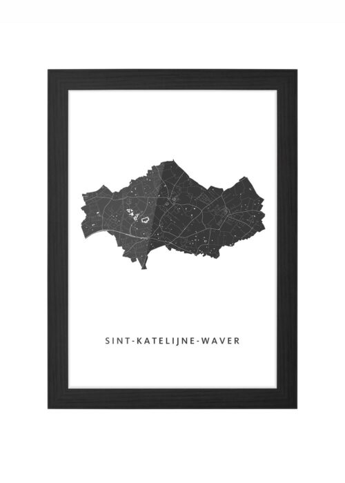 Sint-Katelijne-Waver Ingelijst in Zwart lijst Kopen | Kunst in Kaart