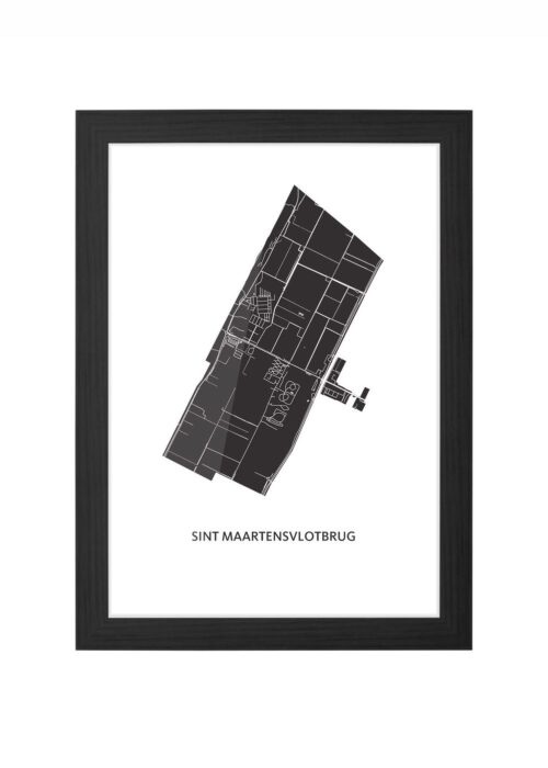 Sint Maartensvlotbrug Ingelijst in Zwart lijst Kopen | Kunst in Kaart