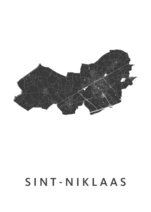 Sint-Niklaas Kaart Poster