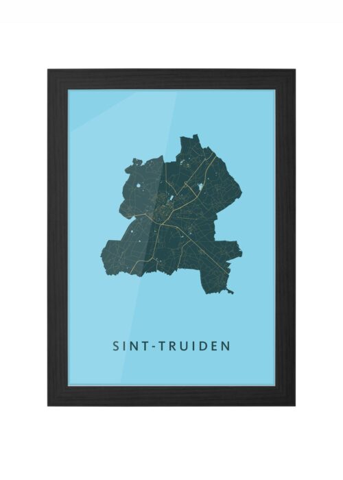 Sint-Truiden Azure Ingelijst in Zwart lijst Kopen | Kunst in Kaart