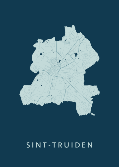 Sint-Truiden Stadskaart - Feldgrau poster