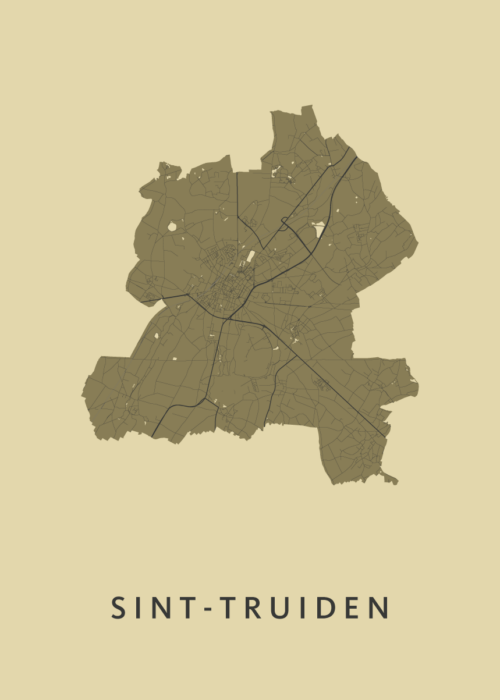 Sint-Truiden Stadskaart - GoldenRod poster