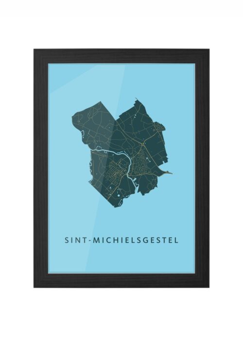 Sint-Michielsgestel Azure Ingelijst in Zwart lijst Kopen | Kunst in Kaart