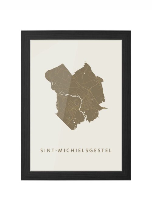 Sint-Michielsgestel Gold Ingelijst in Zwart lijst Kopen | Kunst in Kaart
