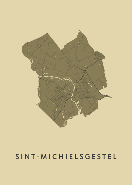 Sint-Michielsgestel Stadskaart poster GoldenRod