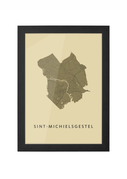 Sint-Michielsgestel GoldenRod Ingelijst in Zwart lijst Kopen | Kunst in Kaart