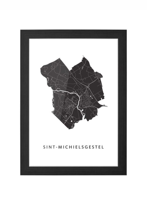 Sint-Michielsgestel White Ingelijst in Zwart lijst Kopen | Kunst in Kaart
