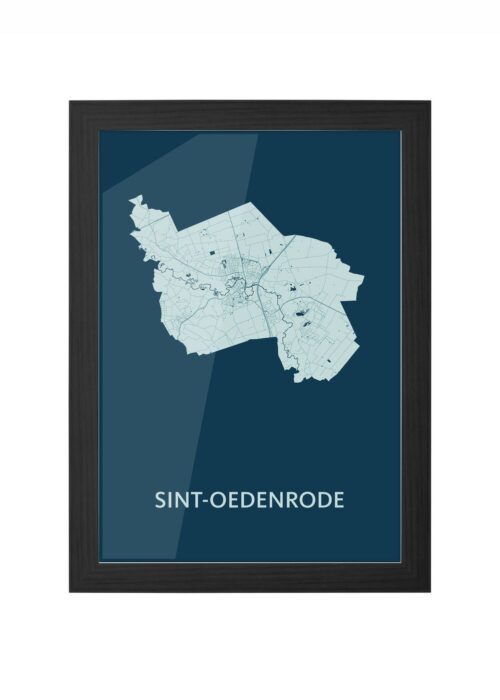 Sint-Oedenrode Feldgrau Ingelijst in Zwart lijst Kopen | Kunst in Kaart