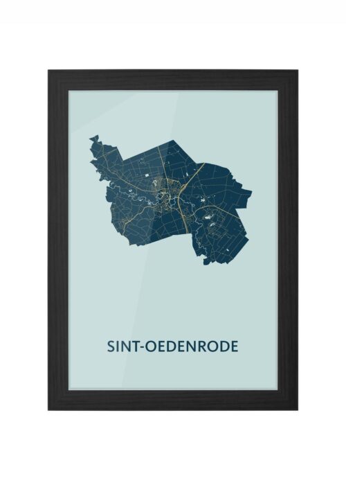 Sint-Oedenrode Prussian Ingelijst in Zwart lijst Kopen | Kunst in Kaart