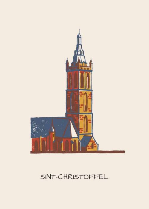 Sint-Christoffelkathedraal Roermond - Linosnede-stijl