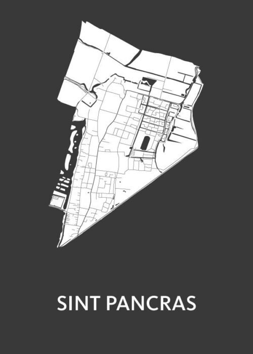 Sint Pancras Stadskaart - Black