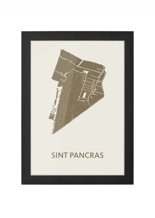 Sint Pancras Gold Ingelijst in Zwart lijst Kopen | Kunst in Kaart