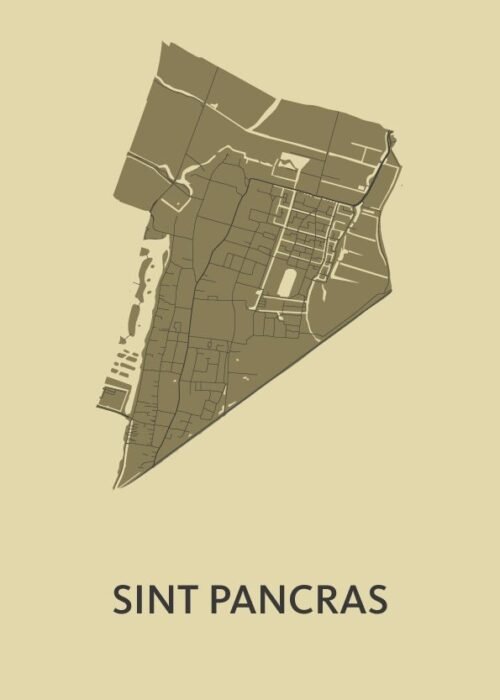 Sint Pancras GoldenRod Stadskaart Poster Kopen