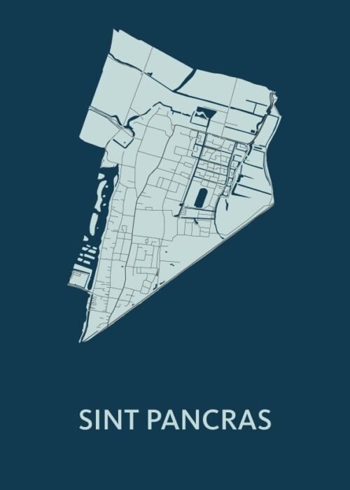 Sint Pancras Navy Stadskaart Poster Kopen