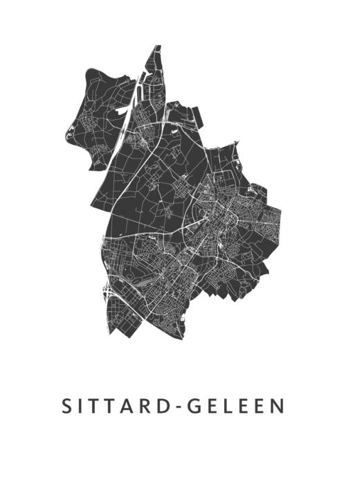 Sittard-Geleen Kaart Poster