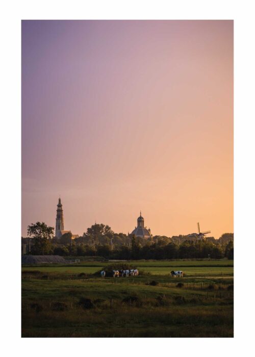 Skyline van Middelburg — Fotografie Poster