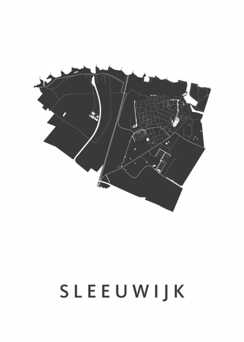 Sleeuwijk Kaart Poster