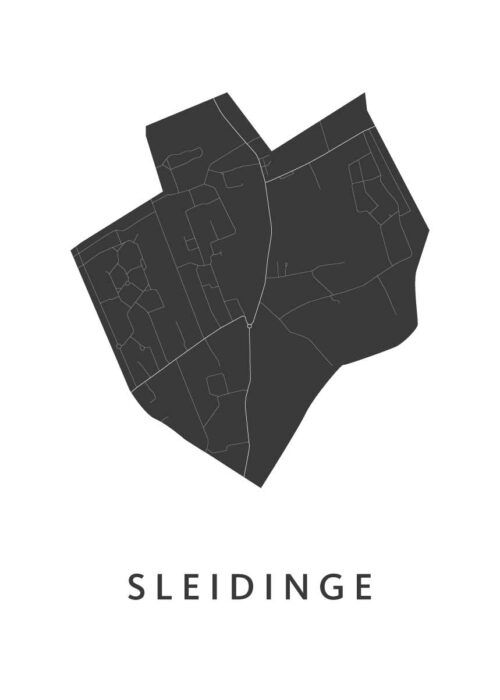Sleidinge Stadskaart Poster Kopen