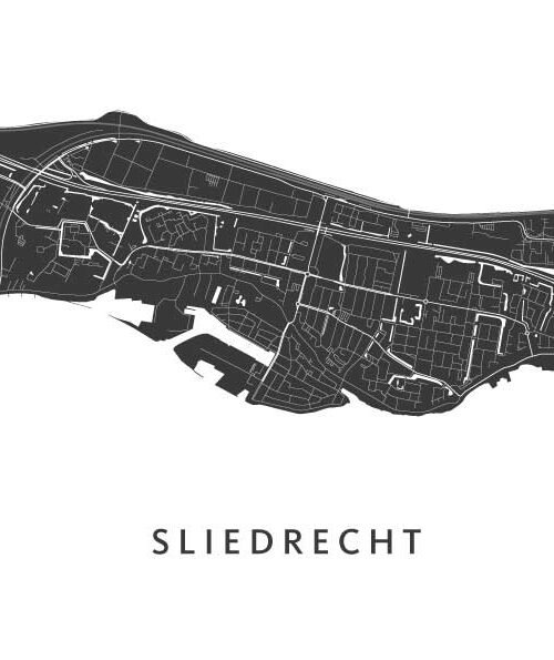 Sliedrecht - Stadskaart poster Sliedrecht
