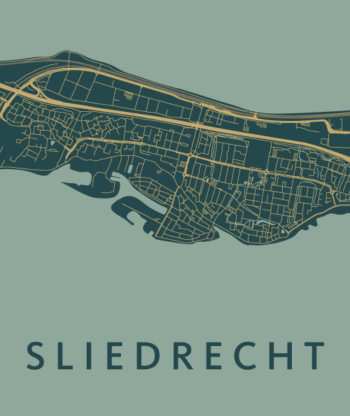 Sliedrecht Amazon Stadskaart Poster Kopen