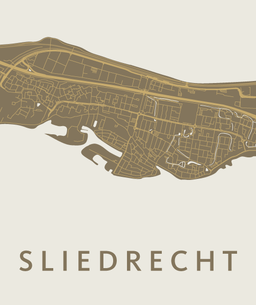 Sliedrecht - Gold - Stadskaart