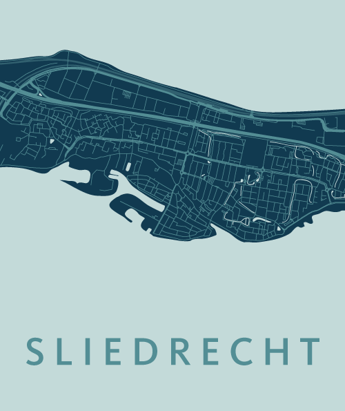 Sliedrecht Mint Stadskaart Poster Kopen