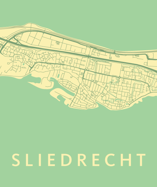 Sliedrecht Spring Stadskaart Poster Kopen