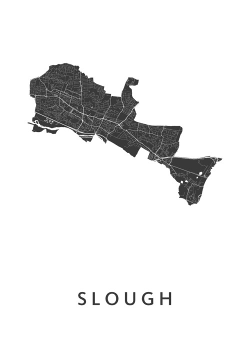 Slough Stadskaart Poster Kopen