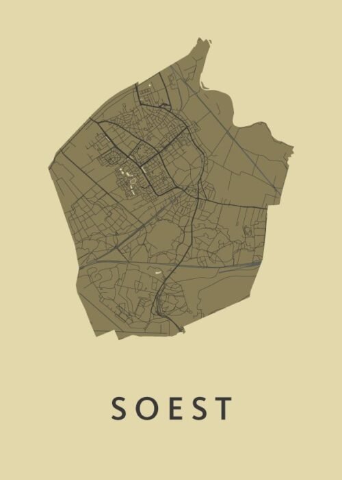 Soest GoldenRod Stadskaart Poster Kopen