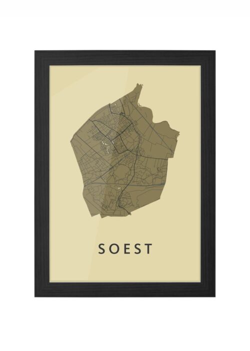 Soest GoldenRod Ingelijst in Zwart lijst Kopen | Kunst in Kaart