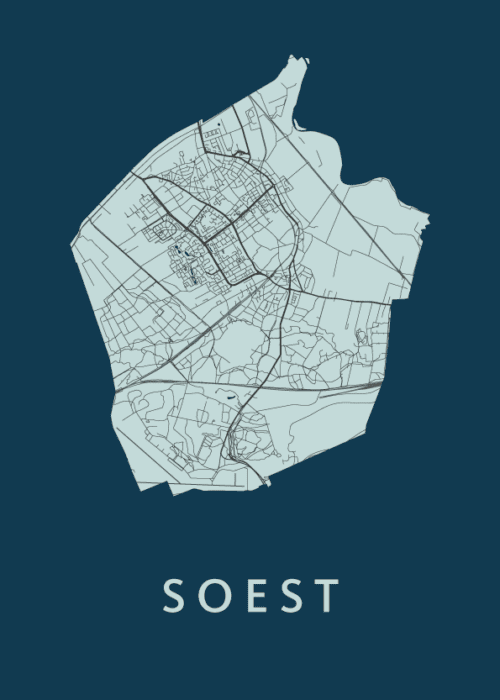 Soest Navy Stadskaart Poster Kopen