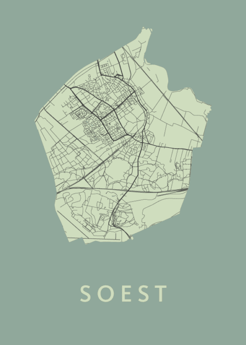 Soest Olive Stadskaart Poster Kopen