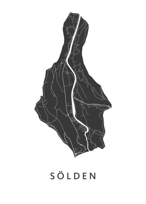 Sölden Stadskaart Poster Kopen