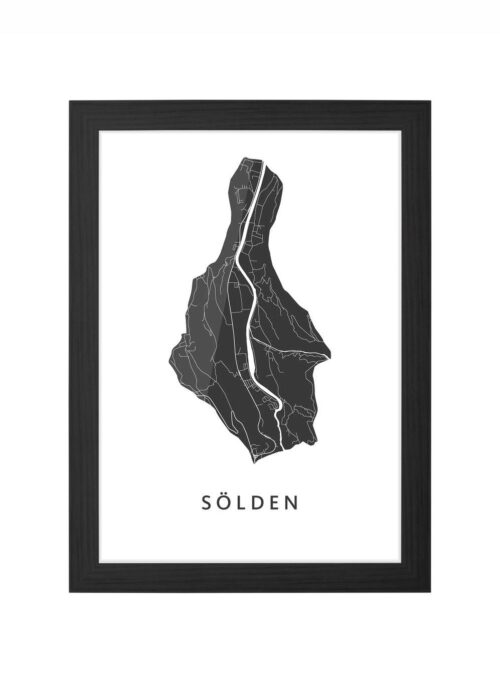 Sölden Ingelijst in Zwart lijst Kopen | Kunst in Kaart