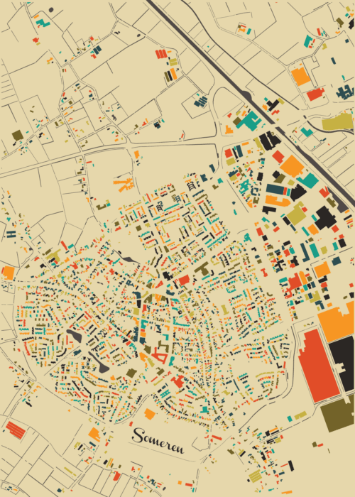 Someren Stadskaart Poster Kopen