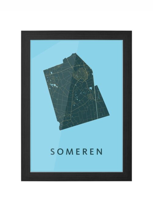 Someren Azure Ingelijst in Zwart lijst Kopen | Kunst in Kaart