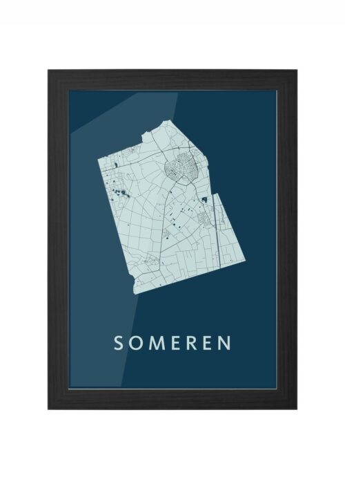 Someren Navy Ingelijst in Zwart lijst Kopen | Kunst in Kaart