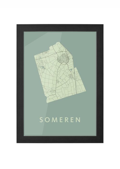 Someren Olive Ingelijst in Zwart lijst Kopen | Kunst in Kaart